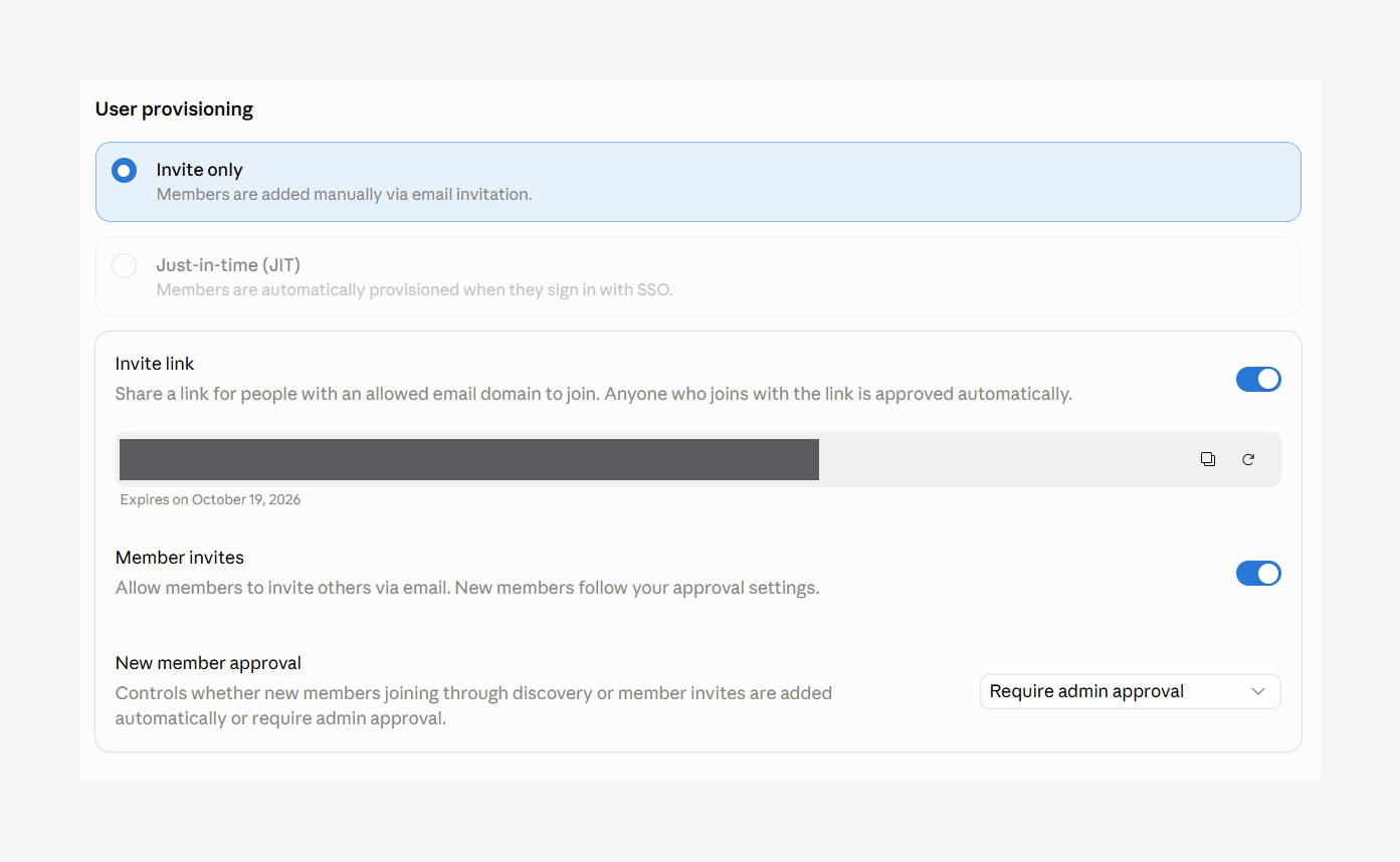 אזור User provisioning