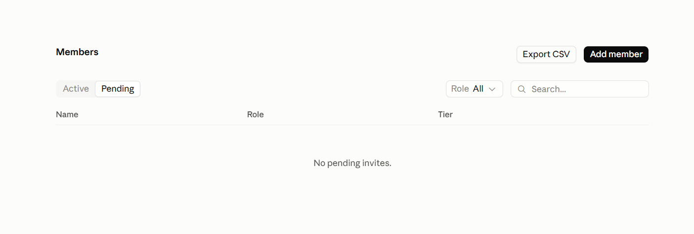 לשונית Pending, ריקה